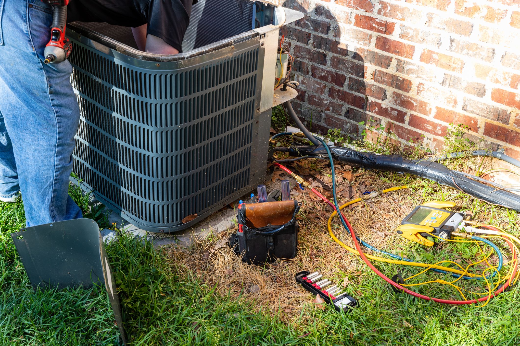 Cooling unit outside home